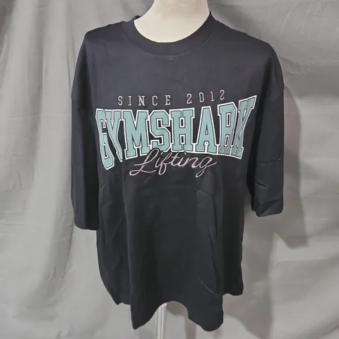 GYMSHARK LIFTING ESSENTIALS OVERSIZED TSHIRT IN BLACK SIZE XL