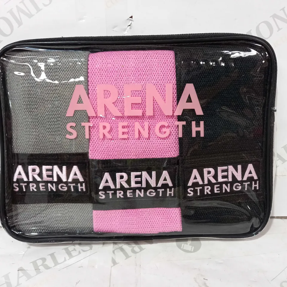 ARENA STRENGTH PACK OF RESISTANCE BANDS WITH WOURKOUT GUIDE