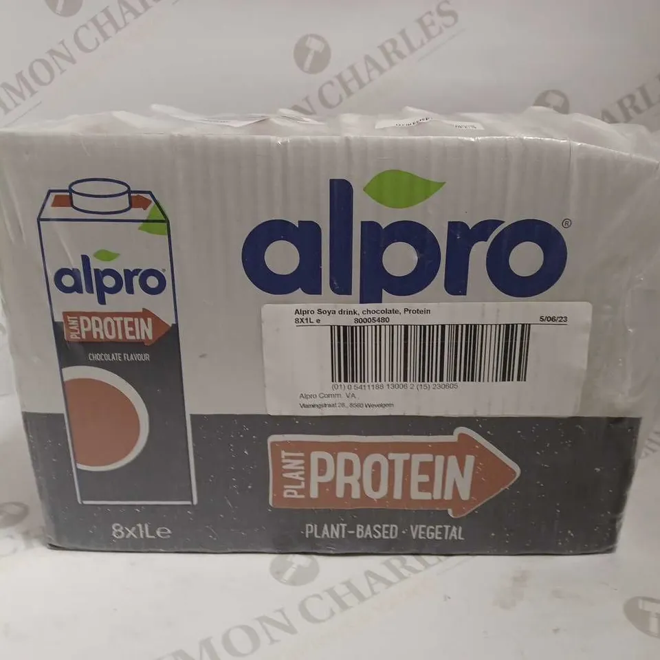 BOX OF APPROX 8 ALPRO PLANT PROTEIN SHAKE - 8X1L