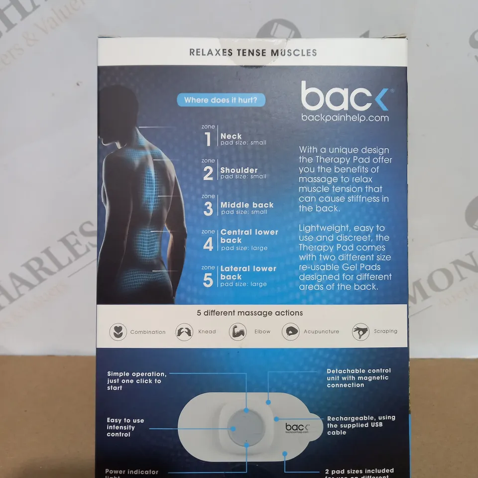 BOXED SEALED BACK THERAPY PAD ELECTRICAL MUSCLE SIMULATION