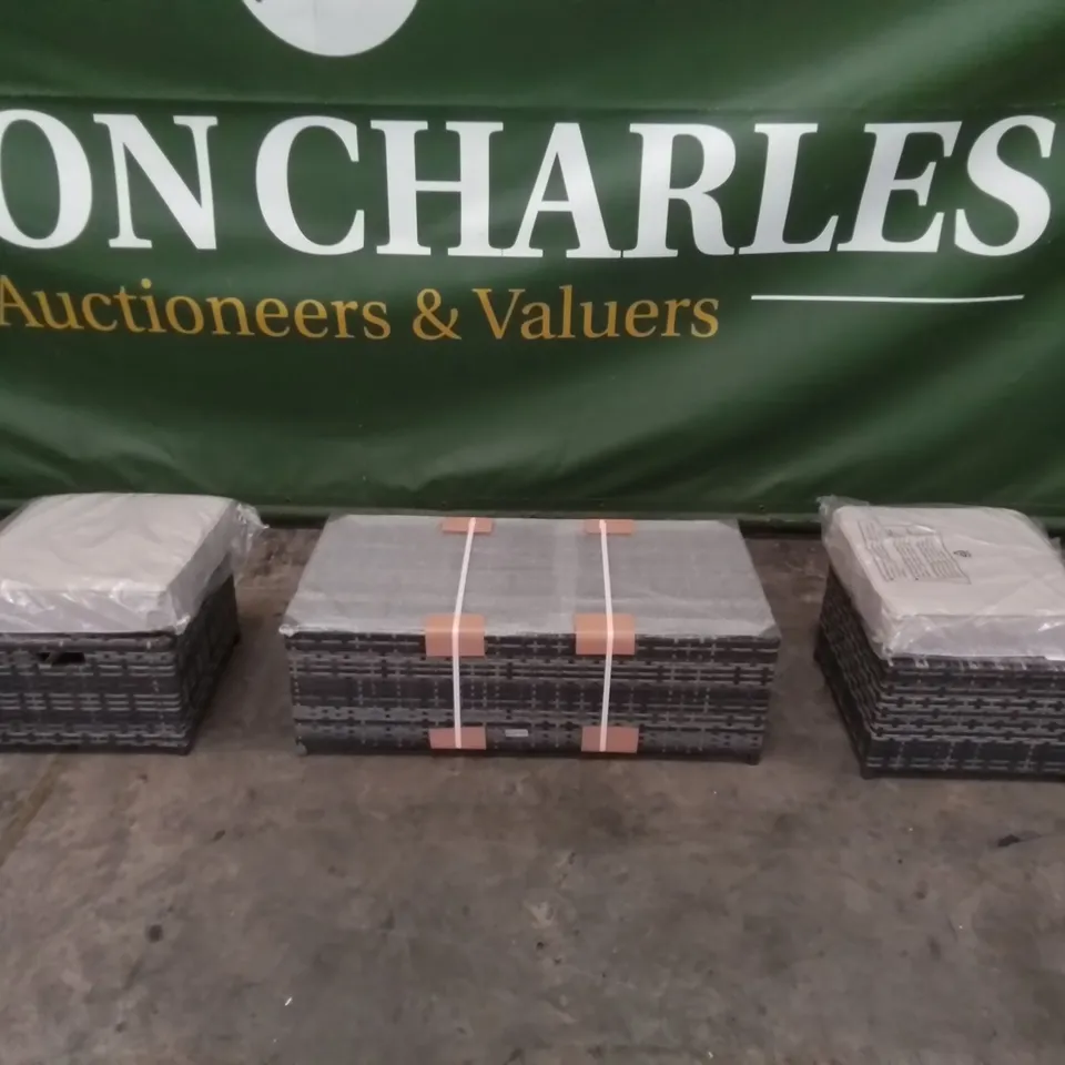 BOXED LINEA 7 PIECE RATTAN SET WITH PE COVER     