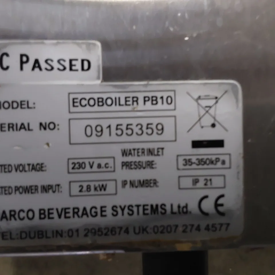 MARCO ECOBOILER ELECTRIC WATER HEATER PB10