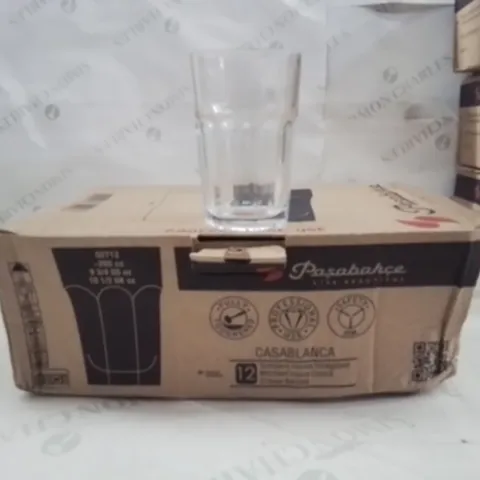BOXED PASABAHCE CASABLANCA TUMBLERS APPROXIMATELY 12