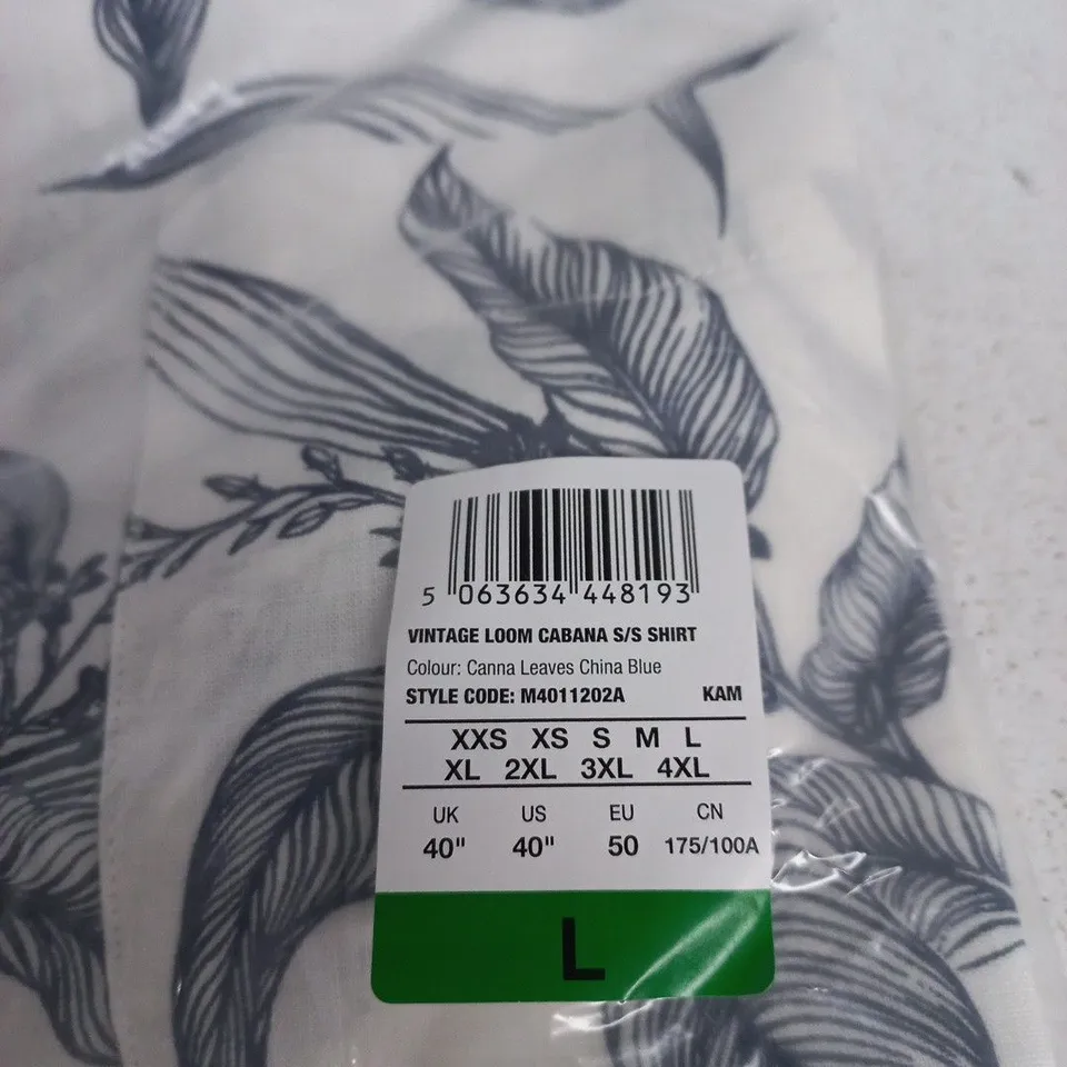 BAGGED SUPERDRY VINTAGE LOOM CABANA S/S SHIRT - SIZE L