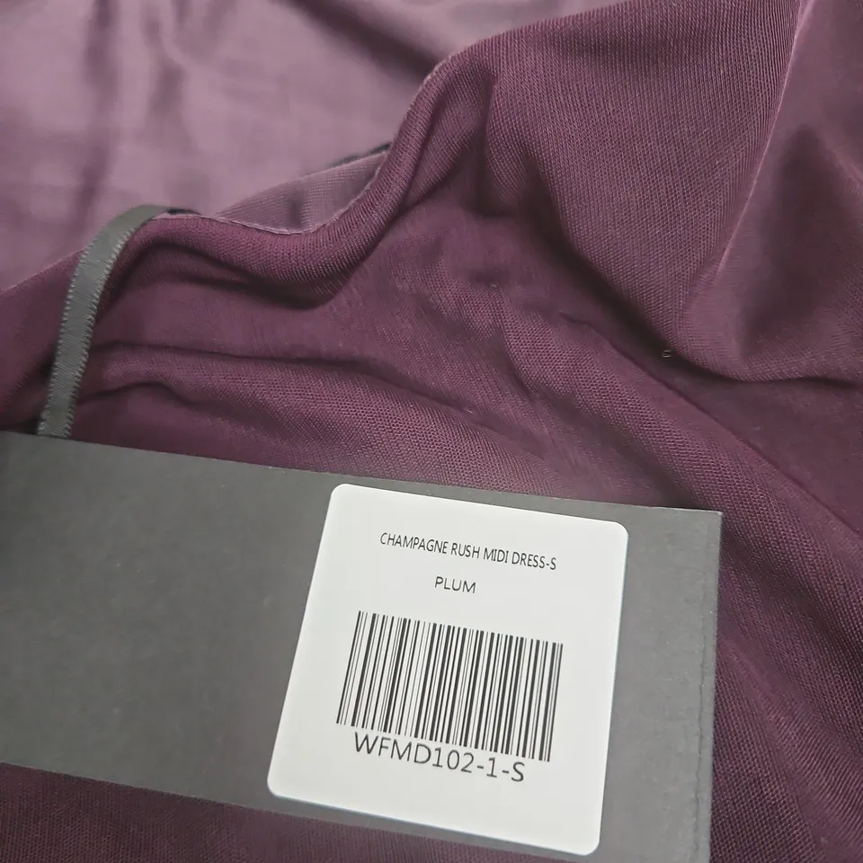 WHITE FOX CHAMPAGNE RUSH PLUM MIDI DRESS - WOMEN'S SIZE S