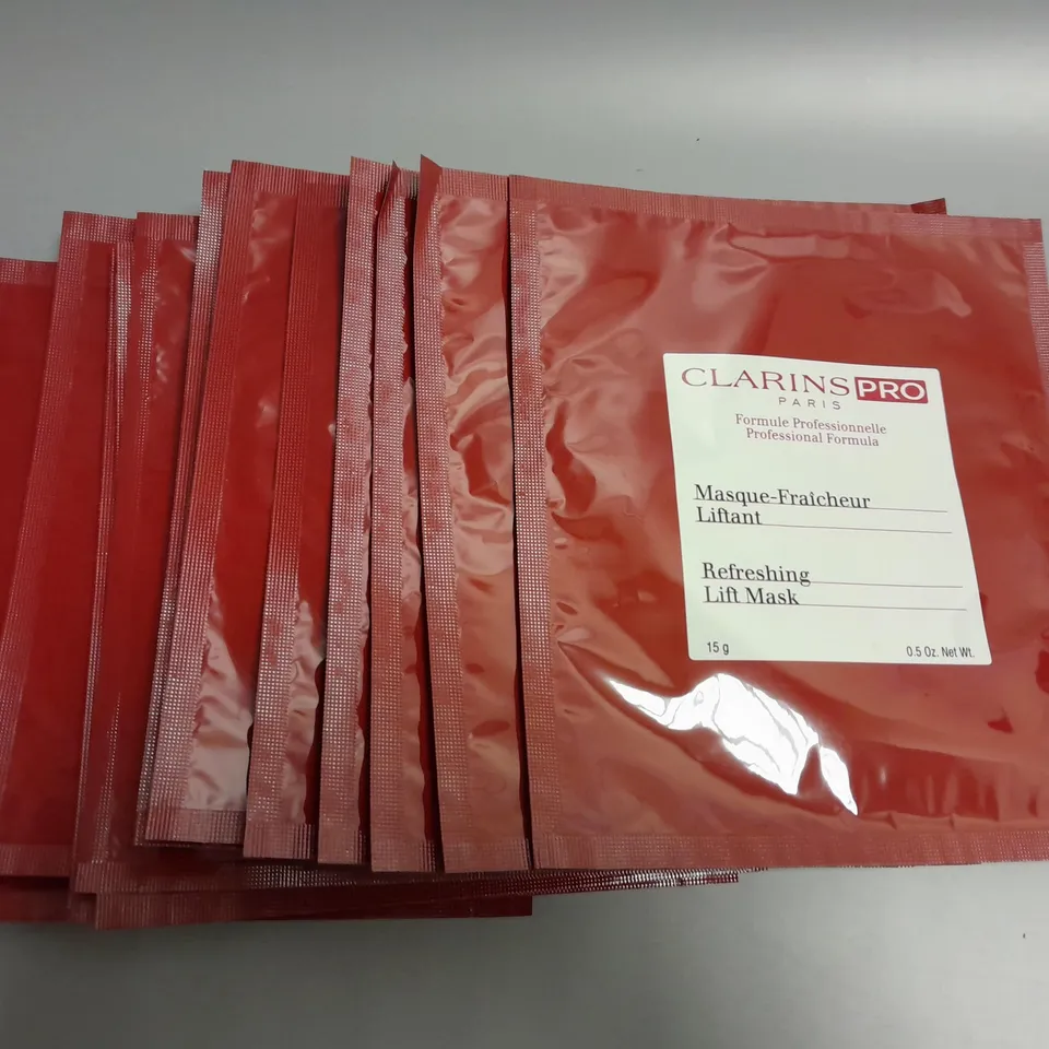 LOT OF 14 CLARINS PRO 15G REFRESHING LIFT MASKS