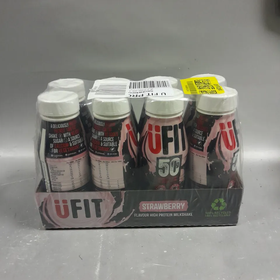 8 X U FIT HIGH PROTEIN MILKSHAKES - STRAWBERRY - 8 X 500ML