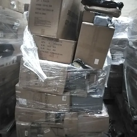 PALLET OF ELECTRICAL ITEMS AND HOUSEHOLD GOODS TO INCLUDE;CAULKING GUN,DUAL HEAD HUMIDIFIER, ROOM HEATER 