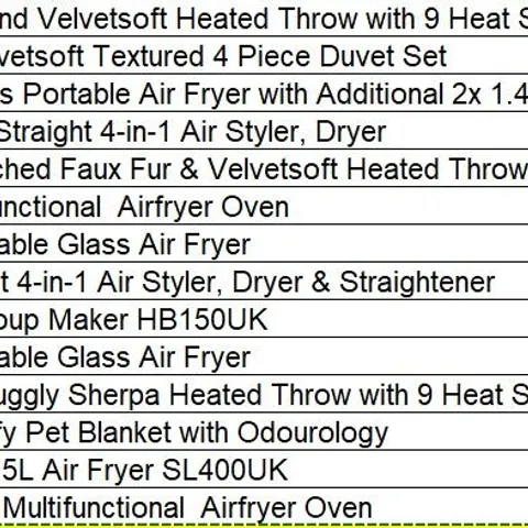 PALLET OF APPROXIMATELY 18 ASSORTED PRODUCTS TO INCLUDE;