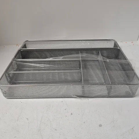 HONEY-CAN-DO KCH 02163 STEEL MESH 7 COMPARTMENT EXPANDABLE UTILITY DRAWER ORGANIZER, SILVER 