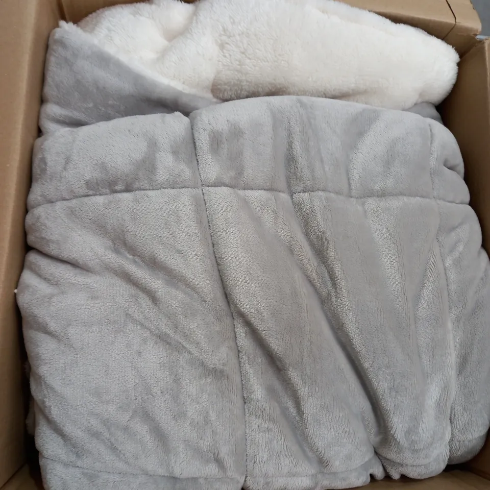 COZEE HOME VELVETSOFT & ULTRA FLUFFY FILLED BEDSPREAD- 200X150CM