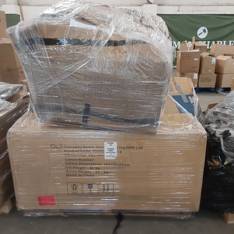 PALLET OF ASSORTED INCOMPLETE PATIO/GARDEN FURNITURE PARTS AND INCOMPLETE SETS