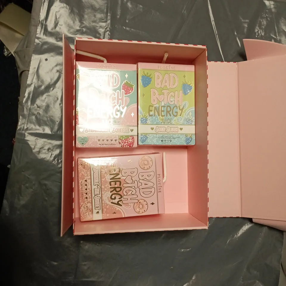 PLOUISE BAD BITCH ENERGY GIFT SET IN PINK BOX – 