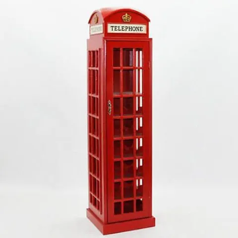 BOXED TELEPHONE WINE CABINET - L50 x W50 x H171cm (1 BOX)