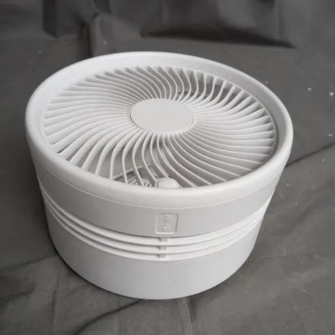 BELL & HOWELL OSCILLATING FOLDING RECHARGEABLE FAN IN WHITE