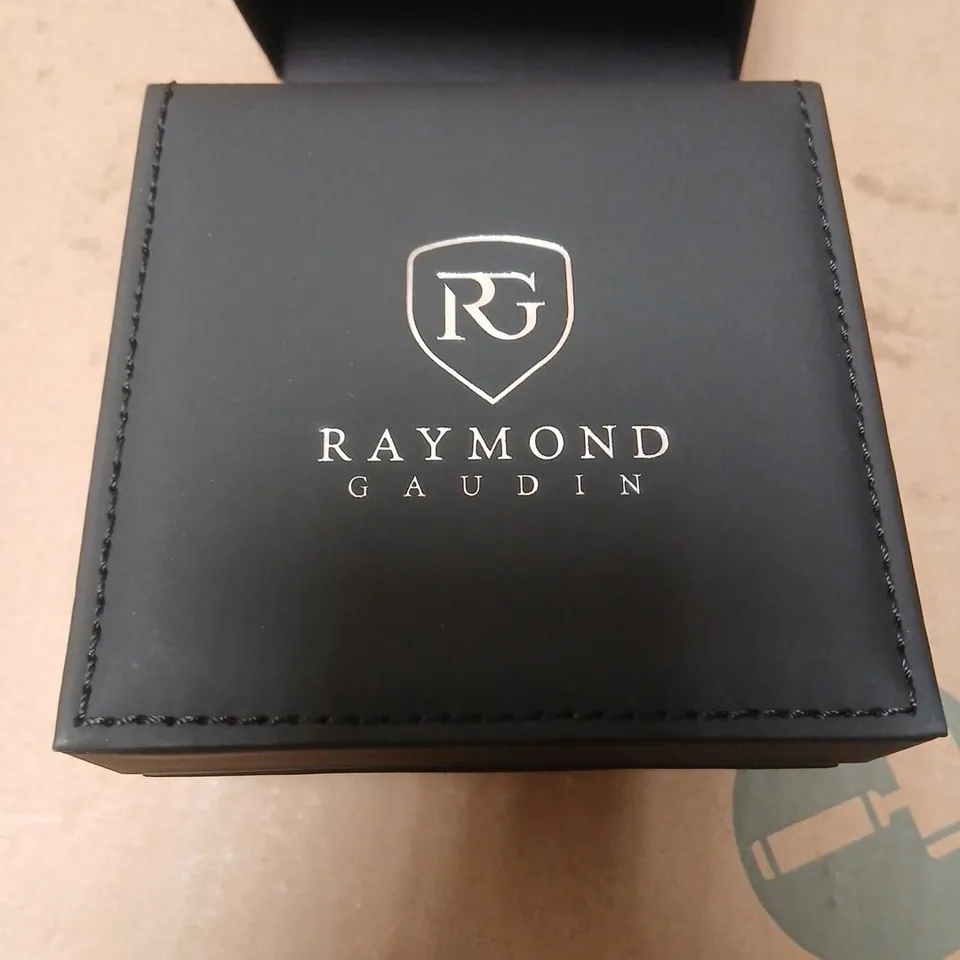 RAYMOND GAUDIN WRISTWATCH – SKELETON DIAL, BLUE STRAP, PRESENTATION BOX