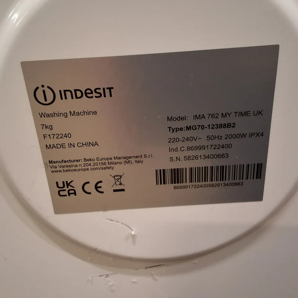 INDESIT MY TIME IMA 762 UK 7 KG 1200 SPIN WASHING MACHINE - WHITE
