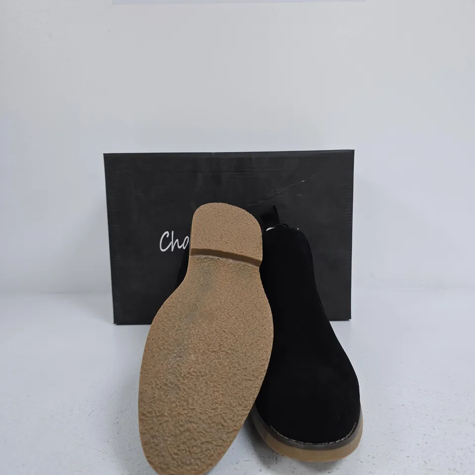 CHARLES SOUTHWELL KANSAS BLACK CHELSEA BOOTS – UK 8