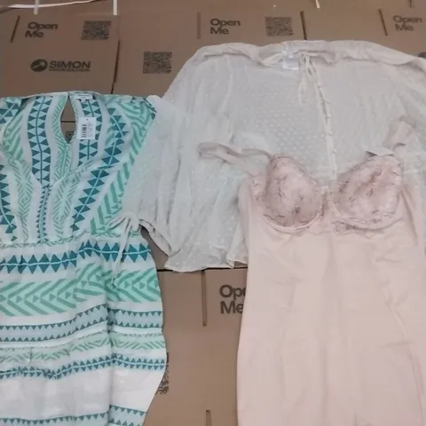 PALLET OF BRAND NEW WOMENS QUALITY DESIGNER CLOTHES APPROXIMATELY 135 TO INCLUDE; NIGHT DRESSES, DRESSES, TOPS ETC