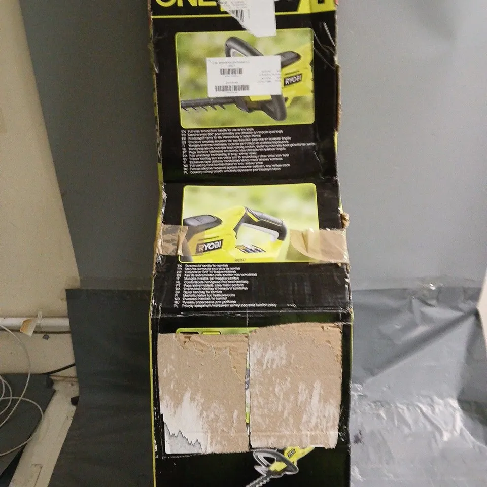 BOXED RYOBI ONE+ CORDLESS HEDGE TRIMMER - COLLECTION ONLY 