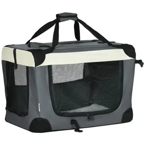 BOXED COLLAPSIBLE PET CARRIER WITH 3 DOORS