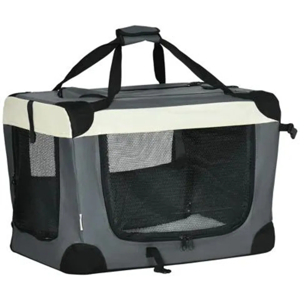 BOXED COLLAPSIBLE PET CARRIER WITH 3 DOORS