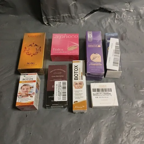 APPROXIMATELY 20 ASSORTED HEALTH & BEAUTY PRODUCTS TO INCLUDE BALM FOUNDATION, BODY COVERAGE PERFECTOR, LIPSTICK, ETC