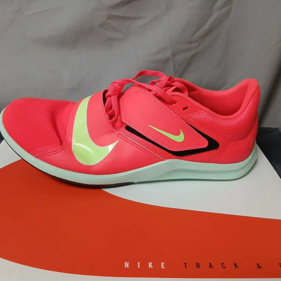 NIKE ZOOM RIVAL JUMP TRACK SHOES – PINK/CRIMSON, UK 7