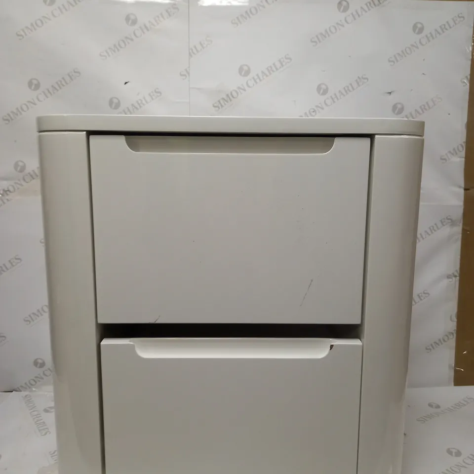 GLEAM GLOSS 2 DRAWER BEDSIDE CHEST RRP £99