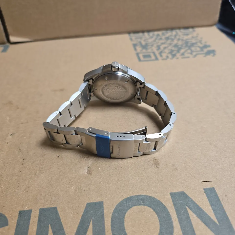 LONGINES STAINLESS STEEL WRISTWATCH – BLACK DIAL, DATE, BOXED