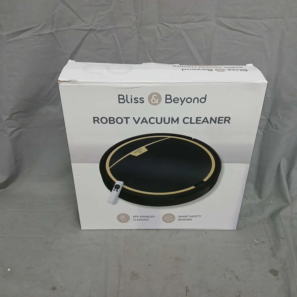 BLISS & BEYOND ROBOT VACUUM CLEANER – BLACK WITH REMOTE AND ACCESSORIES