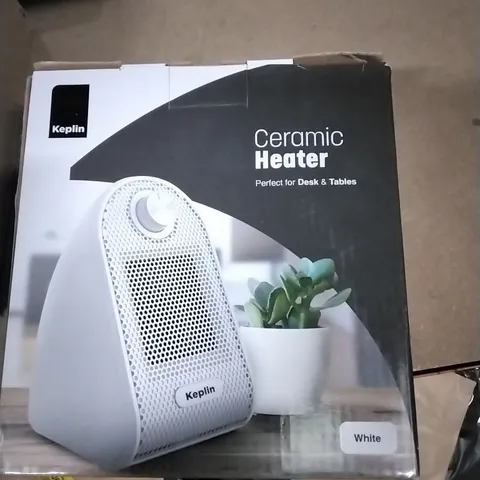 BOXED KEPLIN CERAMIC DESK HEATER - WHITE