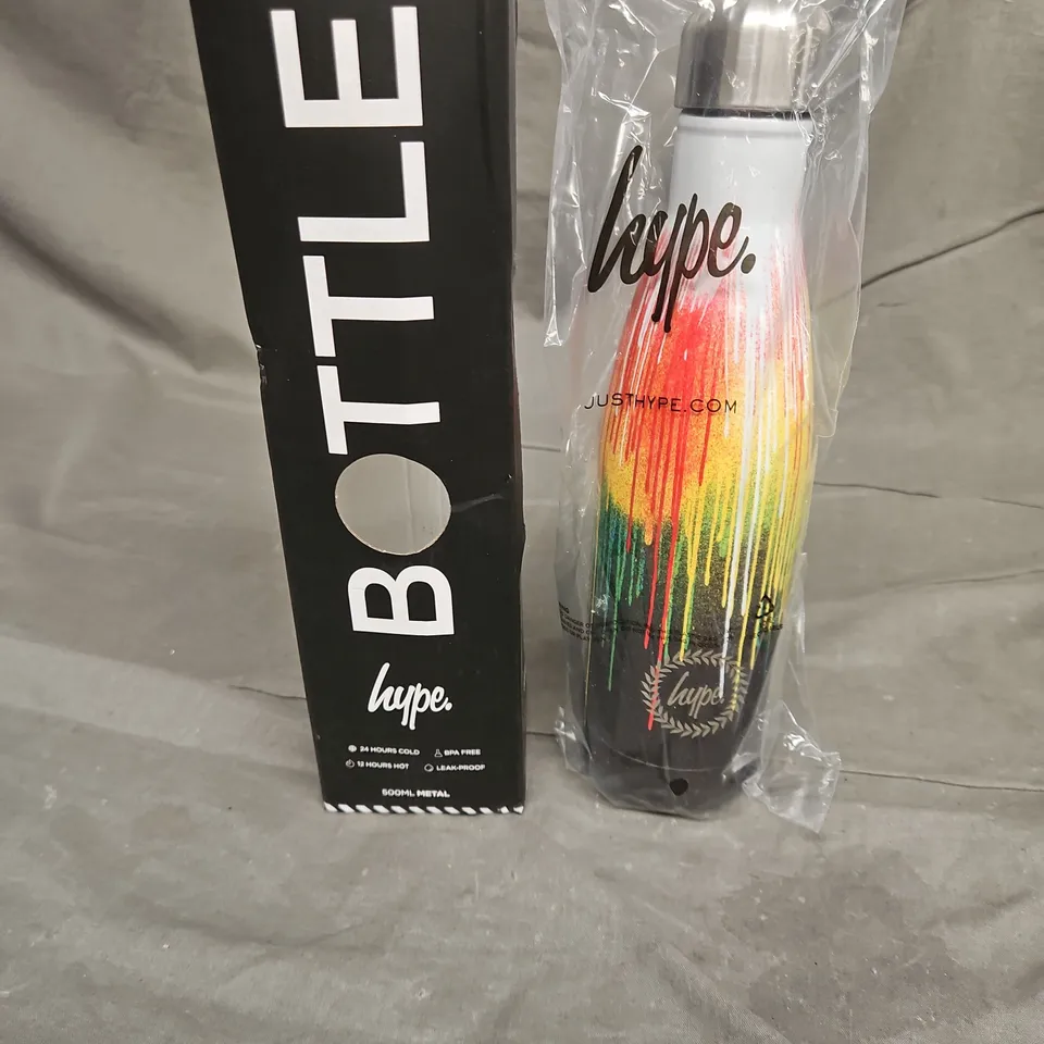 BOXED HYPE METAL DRINKS BOTTLE IN MULTI DRIP 500ML