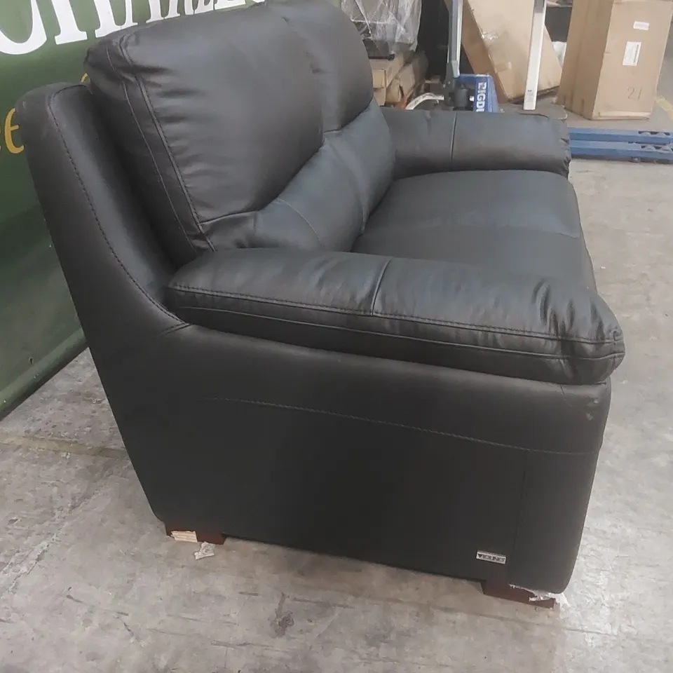 QUALITY DESIGNER PRENTON 2 SEATER LEATHER/FAUX LEATHER SOFA