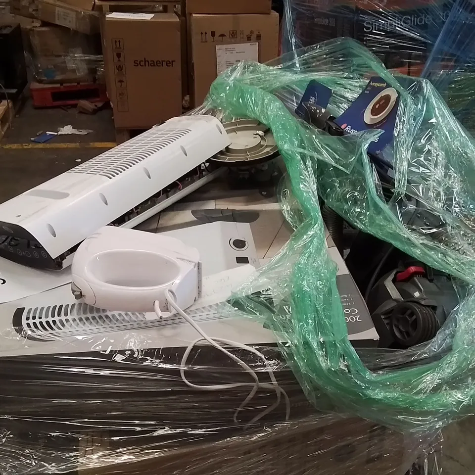 PALLET CONTAINING ELECTRICAL PRODUCTS TO INCLUDE;TOWER FAN,KETTLE,TOASTER,IRON,BLENDER