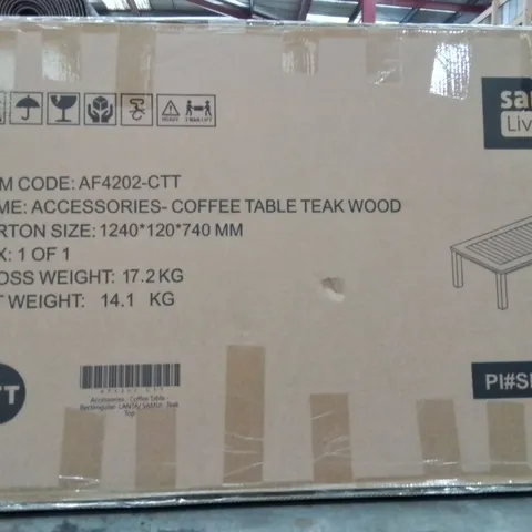 BOXED COFFEE TABLE -TEAKWOOD-