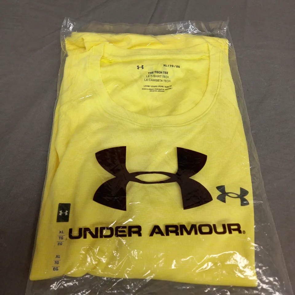 SEALED UNDER ARMOUR NEON YELLOW THE TECH TEE - XL