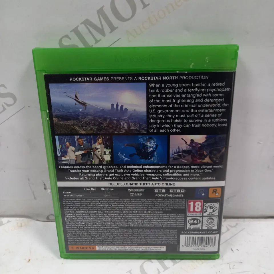 GRAND THEFT AUTO 5 ON XBOX ONE 