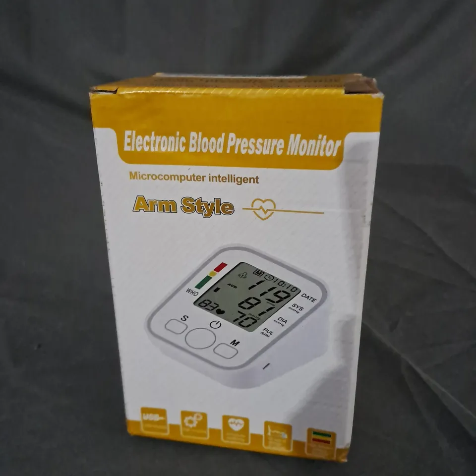 BOXED ELECTRONIC BLOOD PRESSURE MONITOR