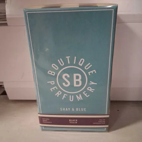BOXED AND SEALED SB BOUTIQUE PERFUMERY SHAY AND BLUE BLACK TULIP EAU DE PARFUM 100ML