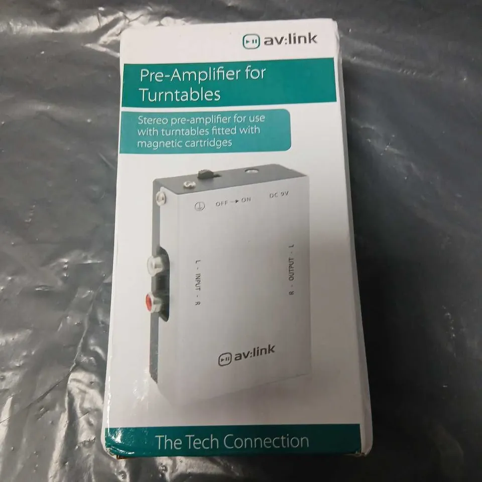 AV:LINK PRE-AMPLIFIER FOR TURNTABLES – BOXED
