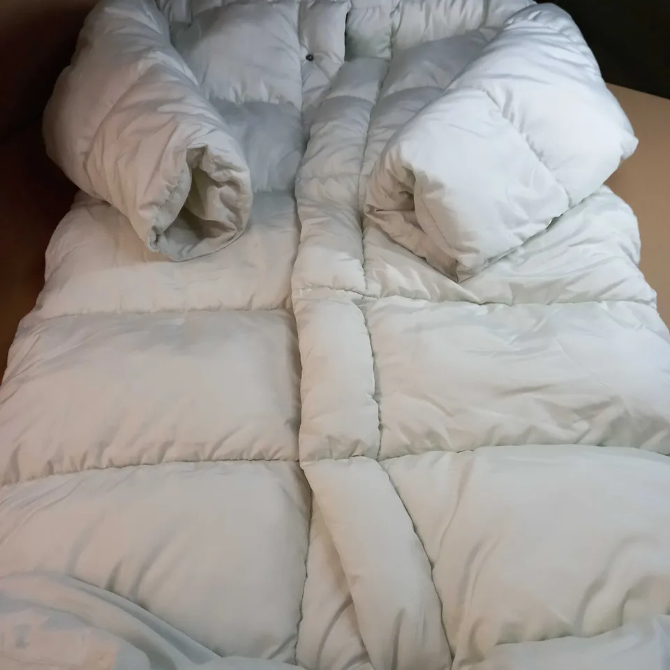 COLLUSION OFF WHITE PADDED FULL LENGTH WINTER COAT - SMALL