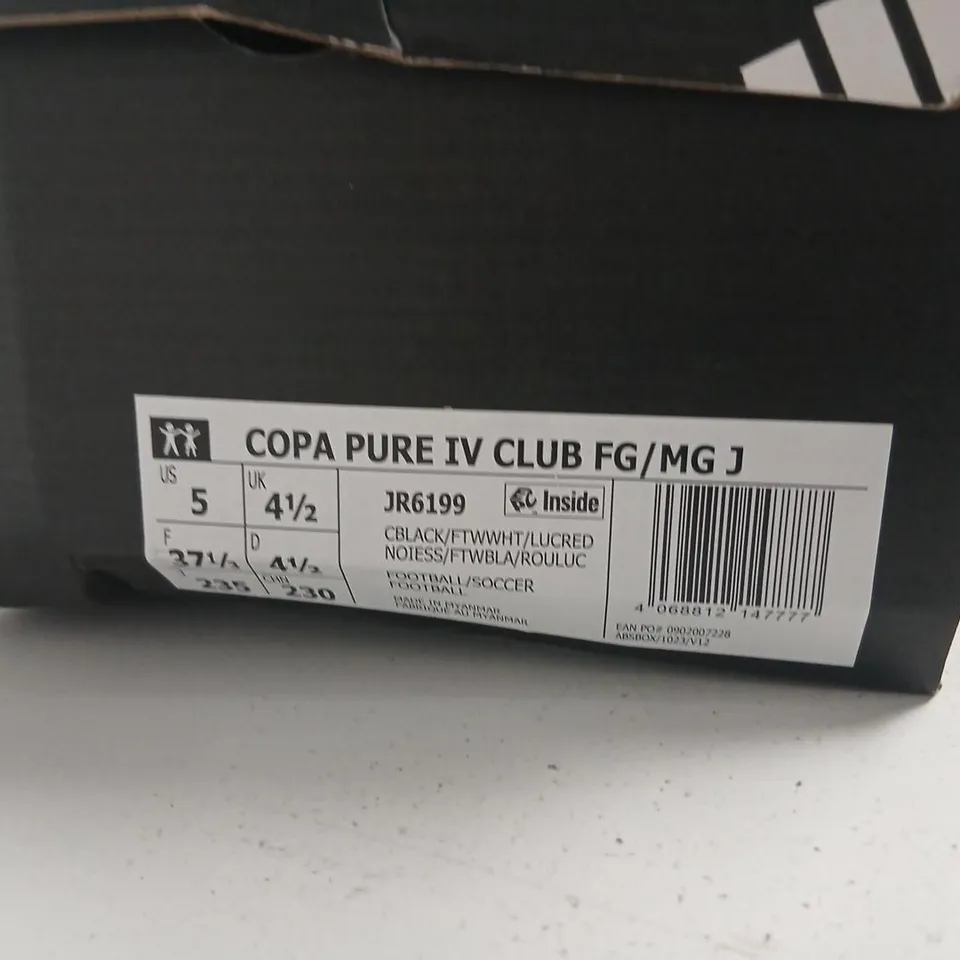 ADIDAS COPA PURE IV CLUB FG/MG JUNIOR FOOTBALL BOOTS – UK 4.5