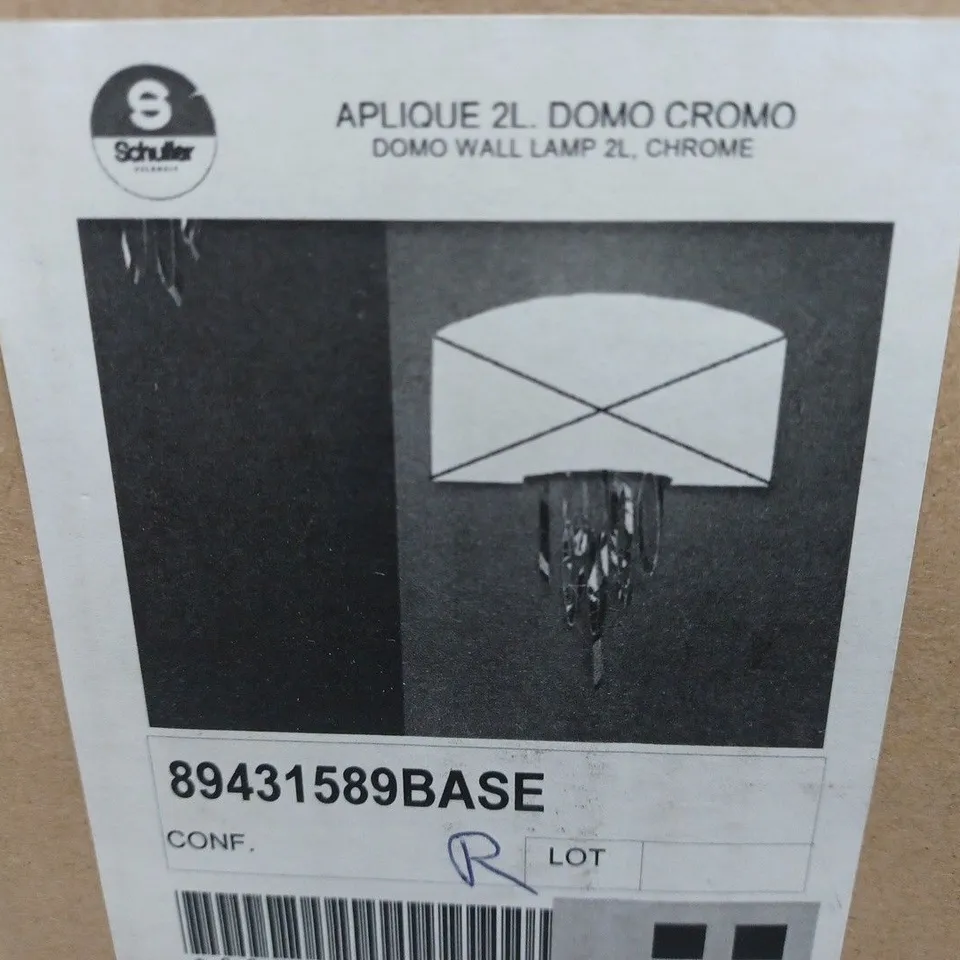 BOXED SCHULLER WALL LAMP 2 LIGHT DOMO CHROME - 2X E14 LED 4W