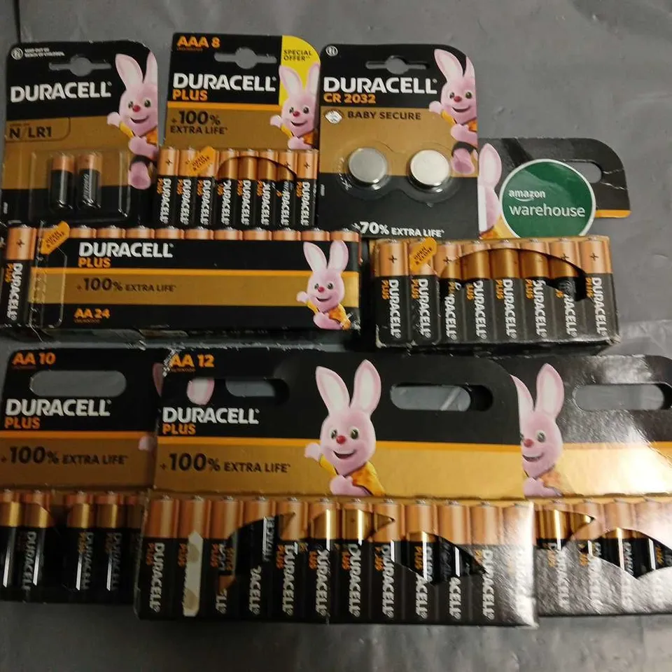 LOT OF 8 ASSORTED PACKS OF DURACELL BATTERIES