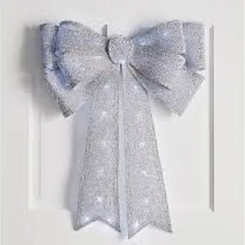 FESTIVE LARGE PRE-LIT DOOR BOW