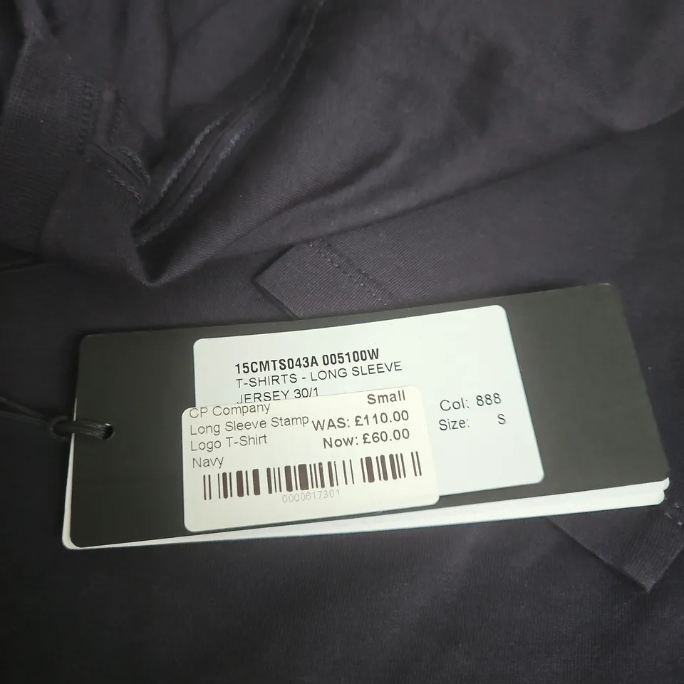 CP COMPANY LONG SLEEVE JERSEY T-SHIRT – NAVY, SIZE S