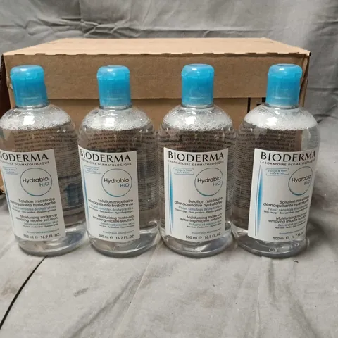 LOT OF 12 BIODERMA 500ML MOISTURISING MAKE-UP REMOVING MICELLE SOLUTIONS
