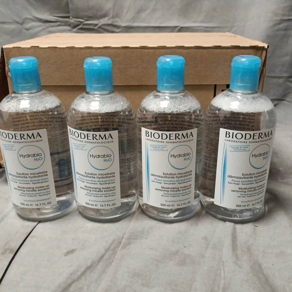 LOT OF 12 BIODERMA 500ML MOISTURISING MAKE-UP REMOVING MICELLE SOLUTIONS