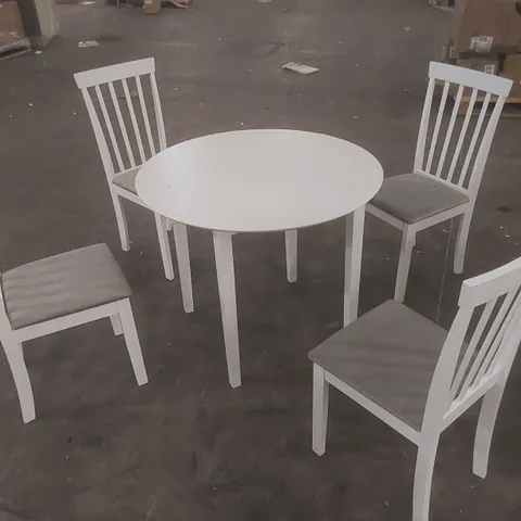 WOODEN 4-PERSON DINING SET
